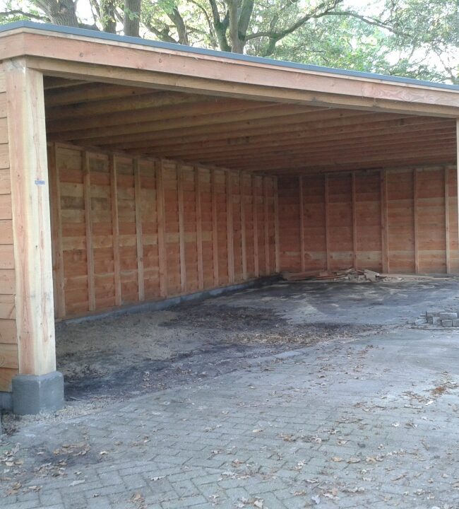 Douglas carport voor 3 auto’s